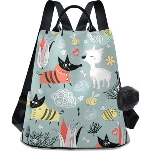 2020 Backpack Women Backpack Fashion Women Shoulder Bag cute dog print School Bag For Teenage Girl Children Backpacks Travel Bag