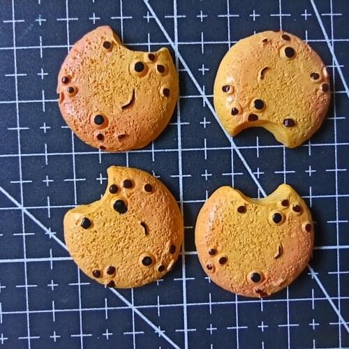 1pcs/lot resin flat back Delicious smile cookie 22mm Cabochons Scrapbooking Hair Bow Center DIY Christmas decration
