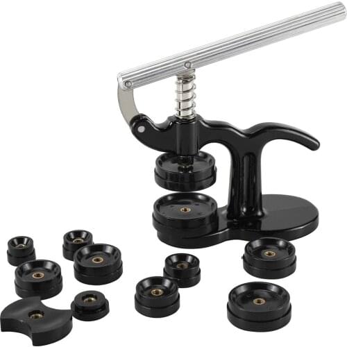 Hot sale Watch Case Press 12 Dies Watch Crystal Front Back Case Cover Screw Press Presser Close Watchmakers Repair Kit Tool