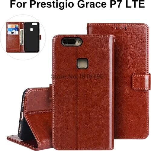 2 Style Soft Silicone Case For Prestigio Grace P7 LTE Case Cover Leather Flip Phone Cases For Prestigio Grace P7 LTE Case Wallet