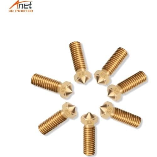 2021 E3D Volcano Brass Nozzles M6 Thread Volcano Nozzle threaded Nozzles for 1.75mm 3mm Filamnet Stainless Steel Brass Nozzle