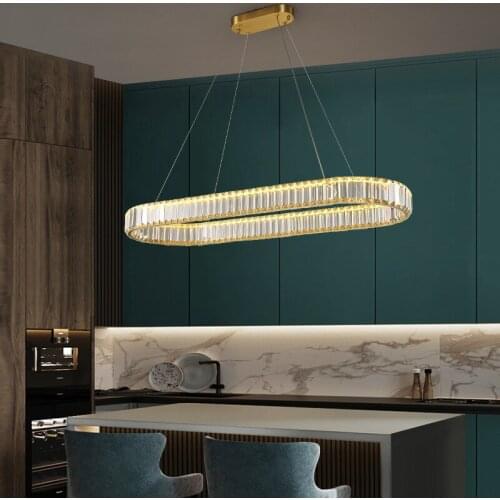2021 Light Luxury Crystal Design Sense Restaurant Lamp Modern Simple Villa Bar Chandelier