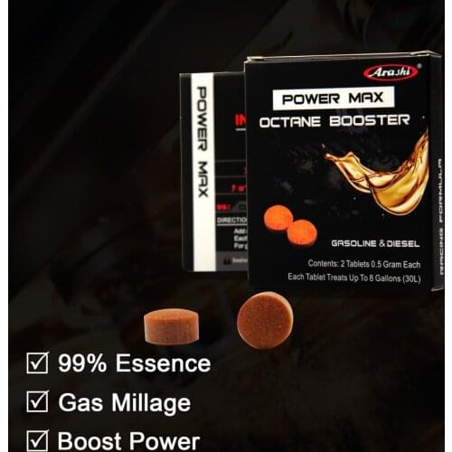 6 Pack Arashi Gas Fuel Diesel Additive Motorcycle Car Injector Cleaner Clean Fuel System Octane Booster Increase Power Gas Saver