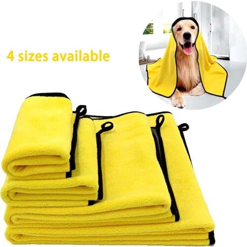 Microfiber Pet Bath Towels Super Absorbent Dogs Bath Towel Cats Quick Drying Towel Pet Supplies