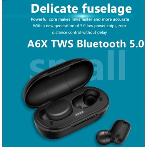 A6X 5.0 TWS Wireless Earbuds Bluetooth Headset For Earphone Noise Cancelling Mic for Xiaomi for iPhone Huawei Samsung hailou gt1