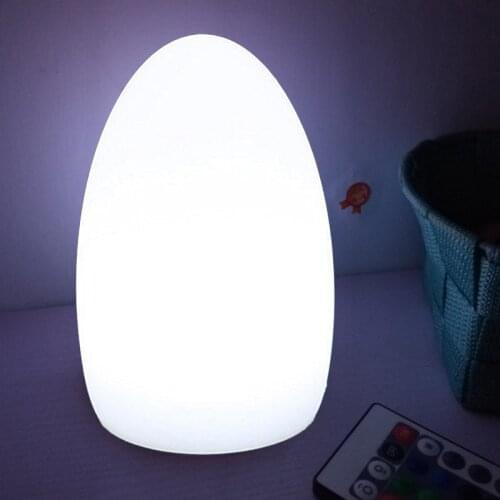 D10*H15cm Romantic Rechargeable 16 Color Egg Shape Led Night Lamps Outdoor RGB Led Bar KTV Table Lamp With Remote Control 1pc