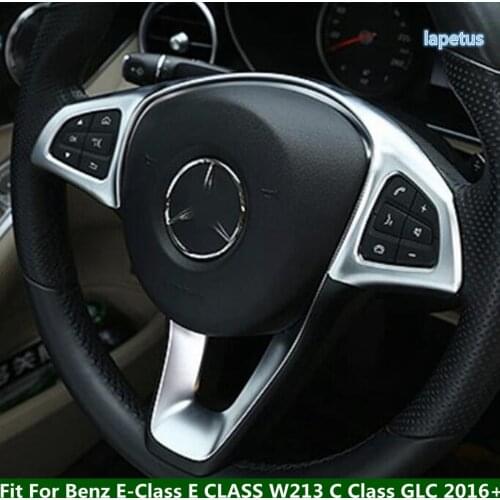 Lapetus Steering Wheel Decoration Frame Cover Trim ABS Fit For Mercedes Benz E-Class E CLASS W213 C Class GLC 2016 - 2021