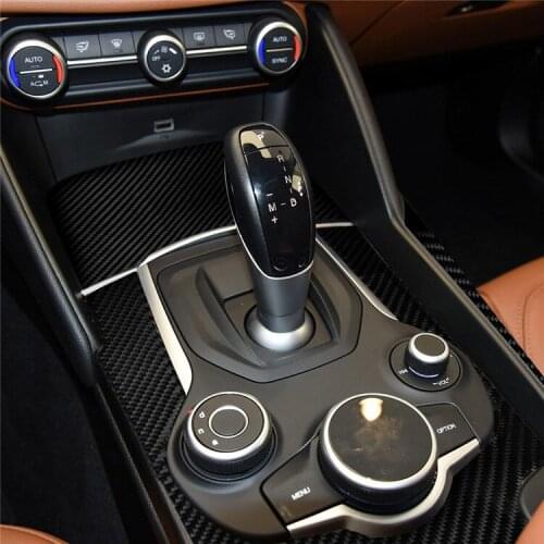 For Alfa Romeo giulia stelvio car styling center gear shift control panel cover case frame sticker decoration accessories
