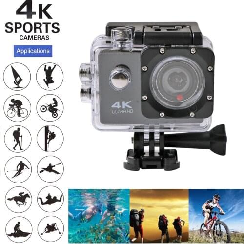 4K Ultra HD Action Camera Dual LCD Screen WiFi 12MP 170D Go Waterproof Pro Sport DV Helmet Video Camera With 2.4G Remote Control