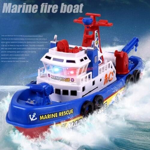 Electric Boat Children Marine Rescue Toys Navigation Warship Toy Birthday Gift