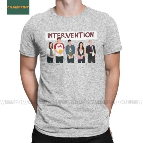 Mens T-Shirts Intervention How I Met Your Mother Cotton Tee Shirt Short Sleeve Tv Show Teddy Legendary T Shirt Plus Size