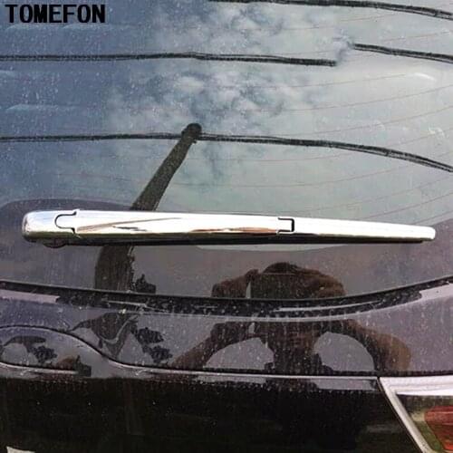 TOMEFON ABS Chrome Rear Window Wiper Arm Blade Cover Trim Nozzle Bezel For Toyota Highlander Kluger 2014 2015 Auto Accessories