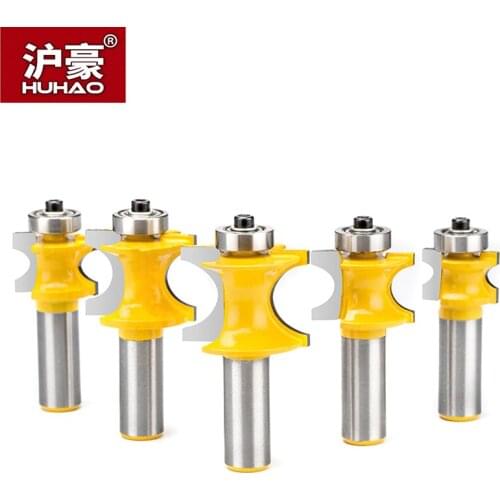 HUHAO 1pc 1/2" 1/4" Semicircular Arc Carving Router Bit Woodworking Waist Line Round Side Milling Cutter Trimming Bit
