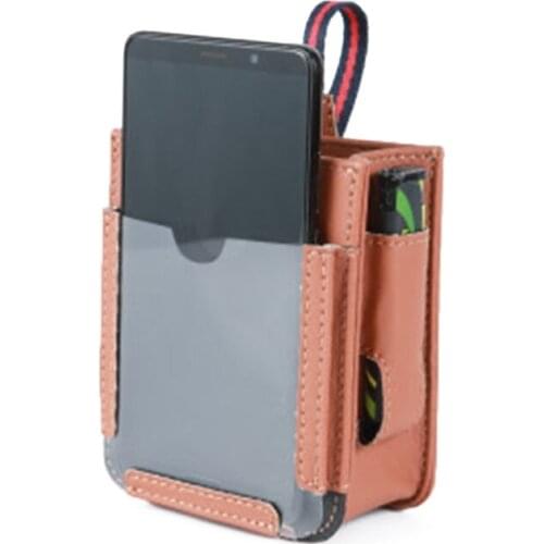 Portable Vent Pocket Storage Holder No Noise Leather Storage Bag Organizer with Charging Port for Phone