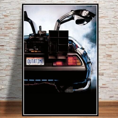 Back to the Future Movie Classic Cool Car Poster And Prints Wall Art Canvas Painting Vintage Pictures Home Decor quadro cuadros