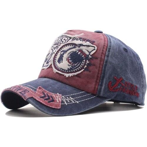 New Cotton Men baseball cap for women snapback hat Shark embroidery bone caps gorras casual casquette men baseball hats