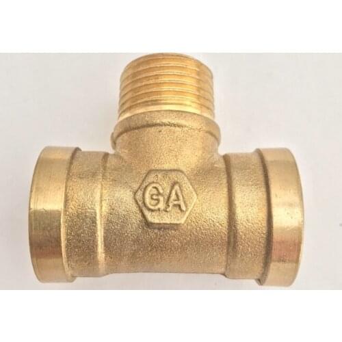 Brass Tee BSP 1/2 inch Female Male Female iSentrol Fittings