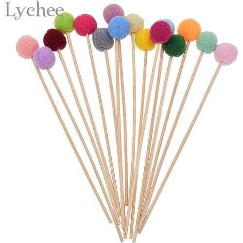 Lychee Life 5pcs Random Colorful Ball Vines Aromatherapy Fragrance Diffuser Home Decor Rattan Reed Sticks