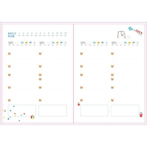 Cute Stationery Notebook 365 Planner Weekly Monthly Daily Diary Planner Notebooks Journals Business Office School Supplies B36C
