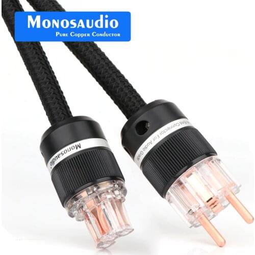Monosaudio Tsunami Series 13AWG AC Schuko Version Power Cable EU Version Power Cord Cable HIFI Extension Power Cable