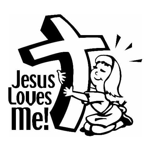 Religion I Love Christianity Jesus Decal Car Decoration Personality Pvc Car Window Cover Scratches Waterproof Sticker