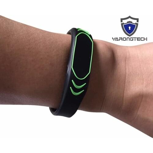 New Design 13.56MHZ ISO14443A MIFARE Classic 1K RFID black NFC Silicone rfid wristband -10pcs