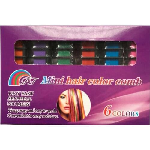 Disposable Hair Comb Multicolor Dye Sticks Optional Dye Hair Chalk Colorant Comb Hair Styling Dye Comb