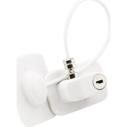 Baby Safety Window Restrictors with Safety Lock Cable, No Screws Required To Avoid Dae and Protect the Safety, White