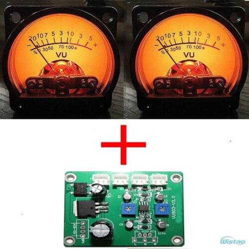 1pc Driver Board and 2pc VU Meters Input AC/DC 9-15V Match Our Sold VU Meter DIY Free Shipping