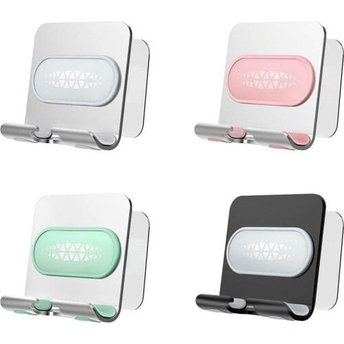 Suction Cup Phone Holder Stick On Shower Bathroom Kitchen Mirror Wall Universal Cell Phone Stand for Desk Wall Mount