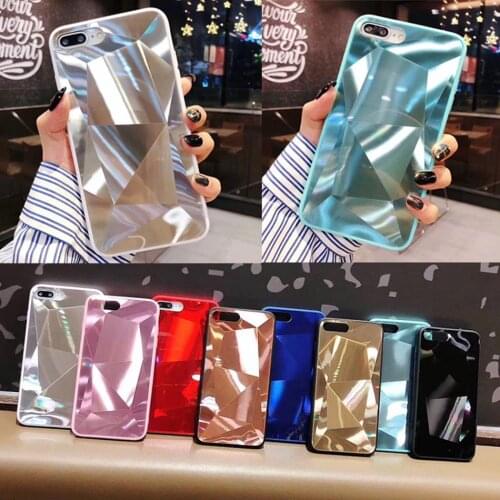 Luxury Mirror Diamond Phone Case For Redmi note 9s 8 9 pro Max 9A 9C Xiaomi Note 10 Lite 3D Prism Laser Gradient Soft Back Cover