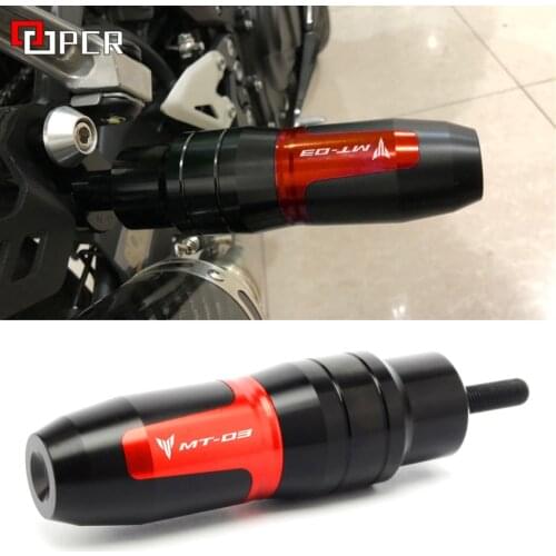 With logo MT-03 Motorcycle Crash Pads Exhaust Sliders Crash Protector For Yamaha MT03 MT 03 High Quality Accessories