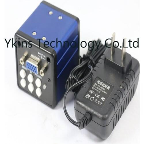 Blue 2.0MP HD 1/3 inch Sensor C-mount Microscope Camera Magnifier VGA outputs CMOS Chip for PCB Lab Industry