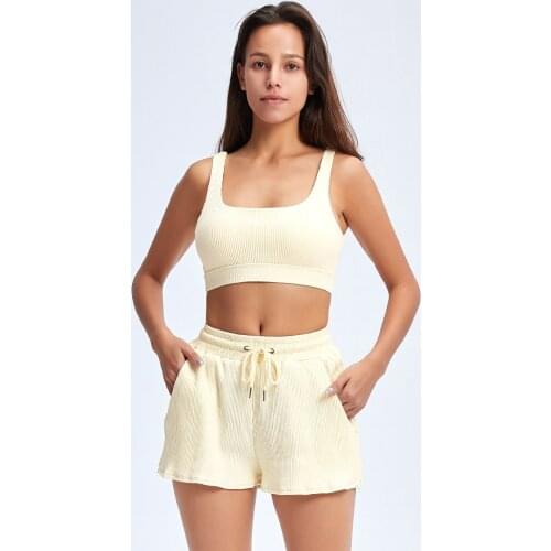 Tracksuit Women Solid 2 Piece Set Sport Bras Tank Top Baggy Shorts Matching Suit Fitness Jogging Suit Breathable Running Outfits