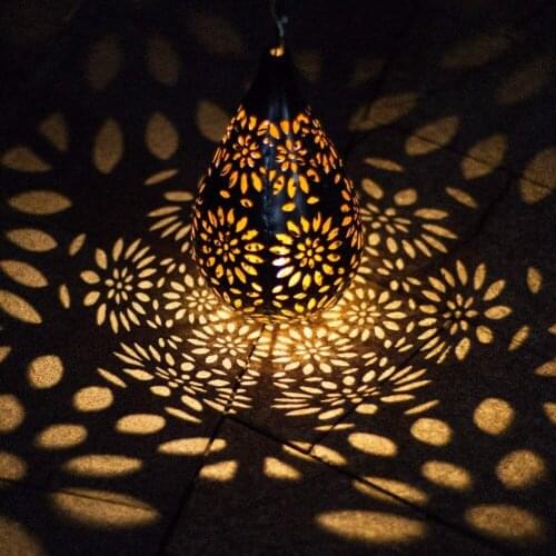 Solar Projection Landscape Light Hollow Iron Art Outdoor Lighting Courtyard Projection Chandelier Garden Road Decoration