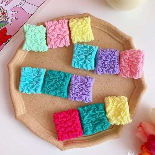 3PC NEW Fashion Candy Color Pleated Towel Girls Female Hairband Hair Circle HeadWear