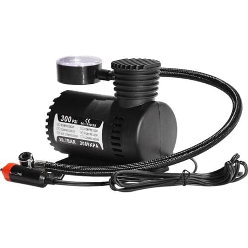 G40 DC12V 300Psi Car Tire Inflator Auto Portable Air Compressor Pump Tyre Inflator Electric Portable Pressure Pump Rubber Dinghy