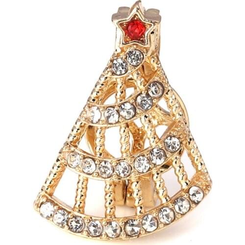 DoreenBeads Zinc Based Alloy Wish Pearl Locket Pendants Christmas Tree Pentagram Star Gold Can Open25mm x 19mm, 3 PCs