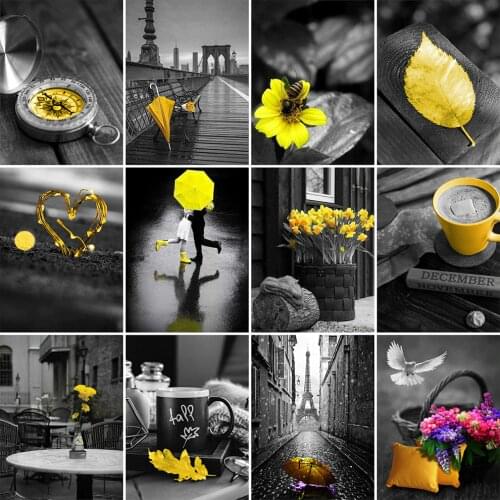 Evershine 5D DIY Full Square Diamond Painting Black White Diamond Embroidery Sale Landscape Rhinestone Picture Home Decoration