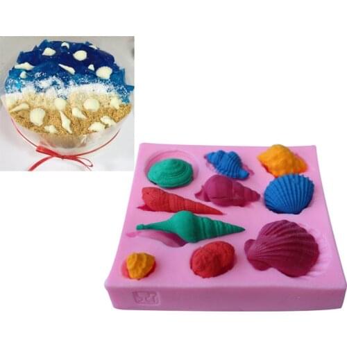 Conch shell shaped fondant silicone mold for kitchen baking chocolate pastry candy Clay making cupcake decoration tools