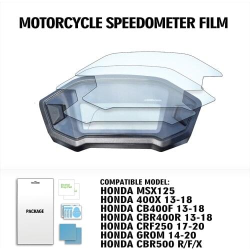 Cluster Scratch Protection For Honda MSX125 400X CB400F CBR400R X-ADV750 and For SYM FNX150 Motorcycle Film Screen Cover