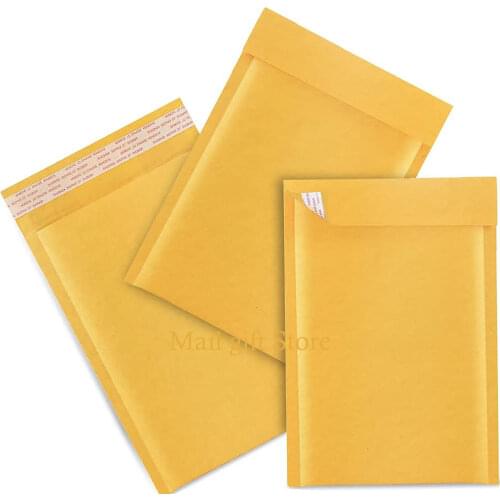 Mail Shipment 50pcs Kraft Paper Mailing Shipping Envelopes for Mailer Gift Bubble Padded Packaging Self Seal Courier Storage Bag