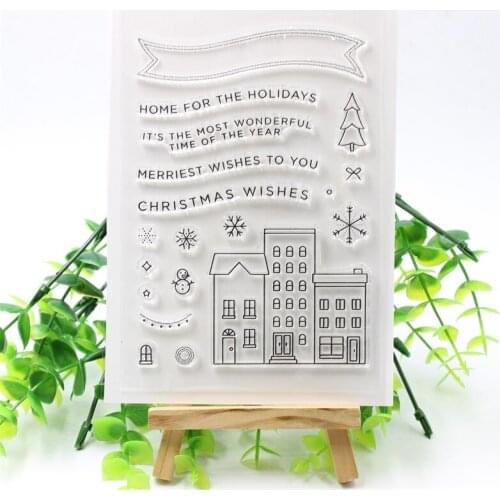KSCRAFT Christmas Wishes Transparent Clear Silicone Stamps for DIY Scrapbooking/Card Making/Kids Crafts Decoration Supplies 220
