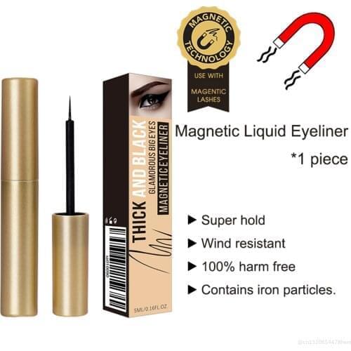 Ibcccndc 6ml Magnetic Liquid Eyeliner for Magnets Eyelashes Fast Drying Easy Wear Long-lasting Waterproof Eye Makeup TSLM1