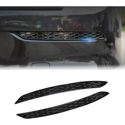 Modified Black Glossy Honeycomb Tail Rear Reflector Fog Light Lamp Cover Trim Strip for Golf 8 MK8 Rline 2020 2021