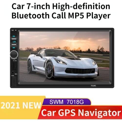2021 NEW 7018G GPS Navigator Car Universal Central Control Modified Car 7-inch High-definition Bluetooth Call MP5 Player