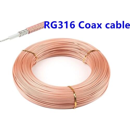 10meter RG316 cable RF coaxial cable 2.5mm 50 Ohm Low Loss 30ft for crimp connector fast shipping