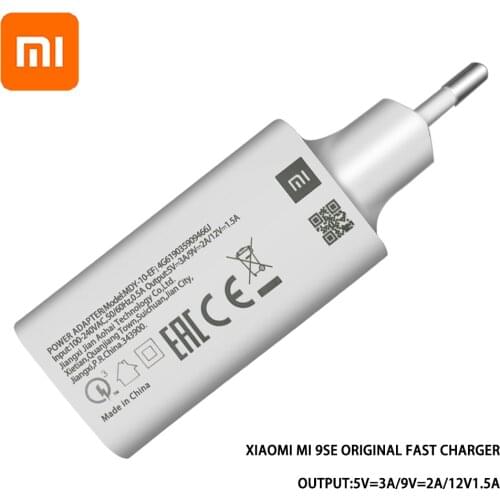 Mi 9 SE QC3.0 Fast Wall Charger 18W EU Quick Charge Adapter for XIAOMi 9 8 Se 6 5 9T A1 A2 Mix 2 3 CC9 F1 Redmi Note 7 8 K20 Pro