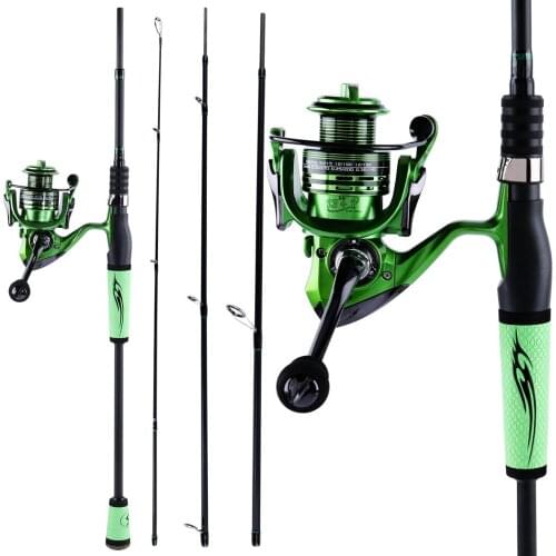Sougayilang 2.1M 2.4M Fishing Rod and Fishing Reel Carbon Fiber Fishing Pole Spinning Reel for Bass Fishing Tackle