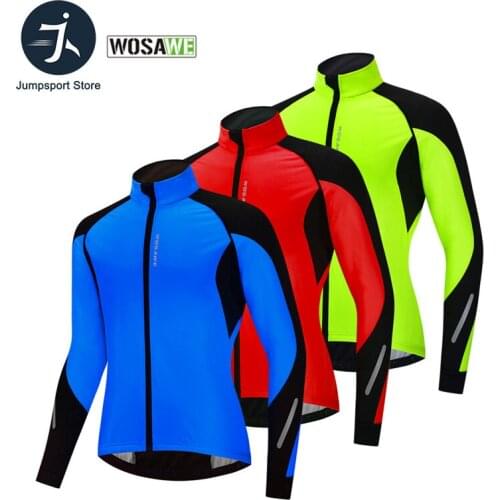 WOSAWE 2020 New Cycling Bike Running Jackets Men Women Winter Thermal Windproof Breathable Reflective Softshell Windbreaker Coat